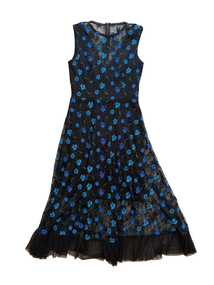 dress the population black lace dress Dress THE POPULATION Nude Underlay Black 3D Floral Lace Appliqu Overlay Dress (Small)