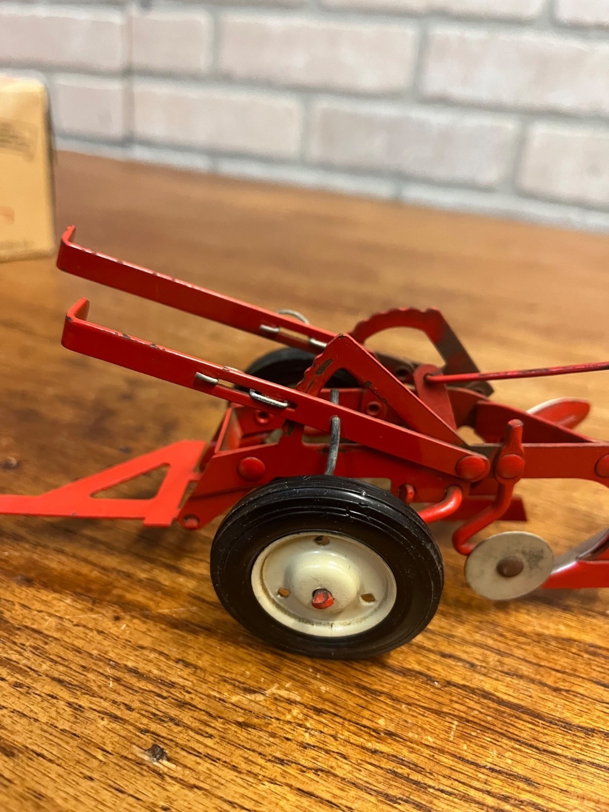 Vintage 1950s Carter TRU-SCALE Steel Plow Diecast Toy 1:16 Scale w/ Original Box