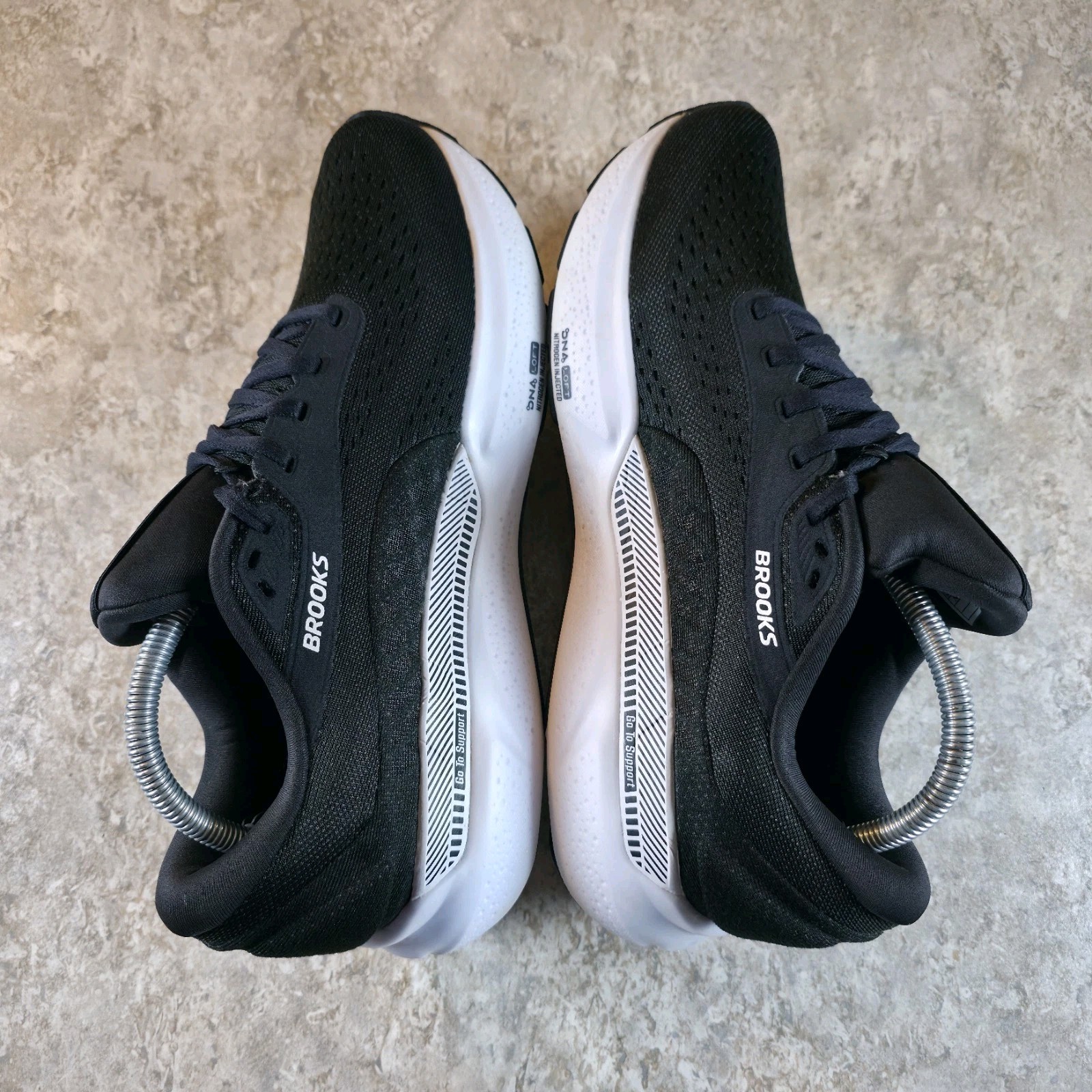 Brooks Adrenaline GTS 24 Men's 10 Black White Running Shoes Sneakers ...
