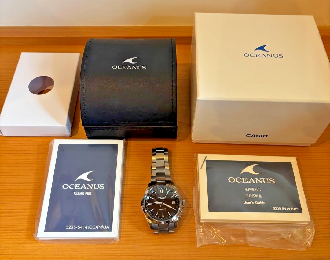 Casio Oceanus OCW-S100-1AJF Solar Radio Watch Box Links Manuals