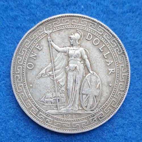 1911 Great Britain Silver Trade Dollar