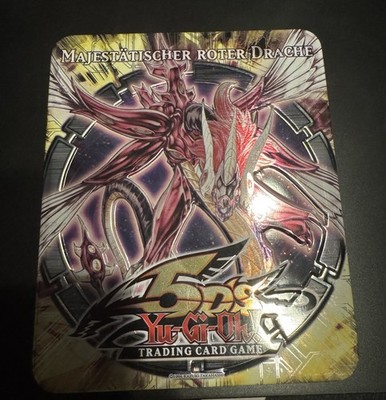 yu-gi-oh, tin box, leer, majestätischer roter drache, dt. 2010