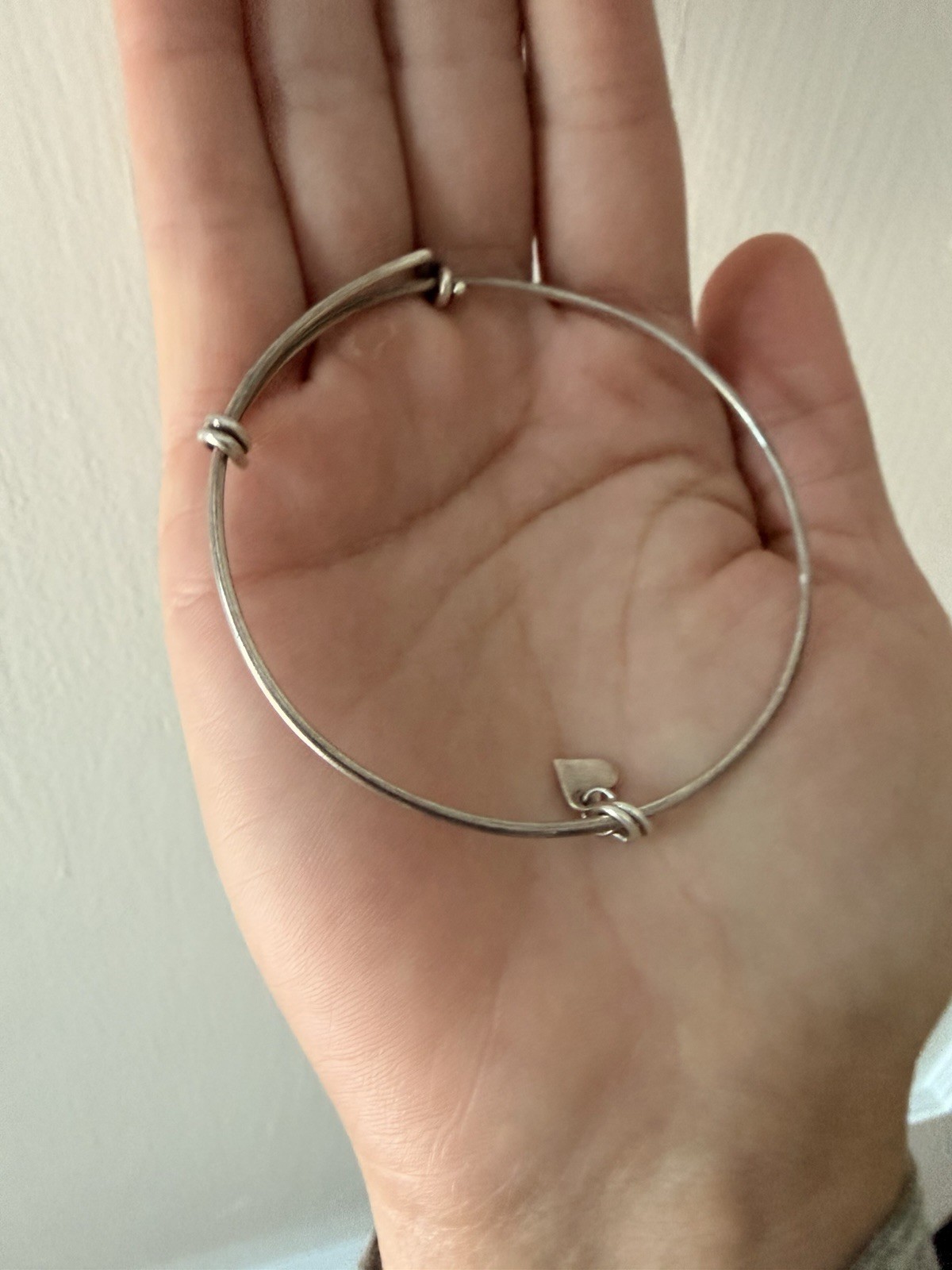 Sterling Silver Expandable Bangle Plain Simple Ad… - image 5