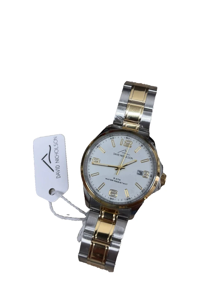 OROLOGIo DAVID NICHOLSON BICOLORE UOMO ACCIAIO CORONA A VITE - Immagine 3 di 4