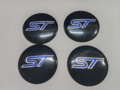 ST Car Wheel Centre Sticker Hub Cap Emblem Badge Decal 4pcs 56mm Diameter