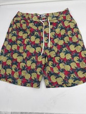 Trunks Surf  Swim Co. Pineapple Swim Trunks Pocket Mens Size Medium