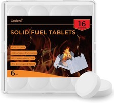 Wax Fire Starter Tablets 16 Pack BBQ Log Burner Camping Firelighters UK 0.87 per lighter