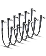 Guitar Patch Cables 6-Inch 6-Pack,6.35MM Effects Pedal Board Cord,Nylon Braid...