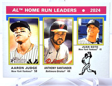 AARON JUDGE/JUAN SOTO/ANTHONY SANTANDER 2025 TOPPS HERITAGE #194 AL HR LEADERS