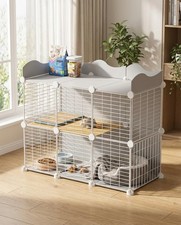 Cat Cage, DIY Cat Enclosures,Cat Playpen Indoor  Outdoor with Hammock  Cat Bow