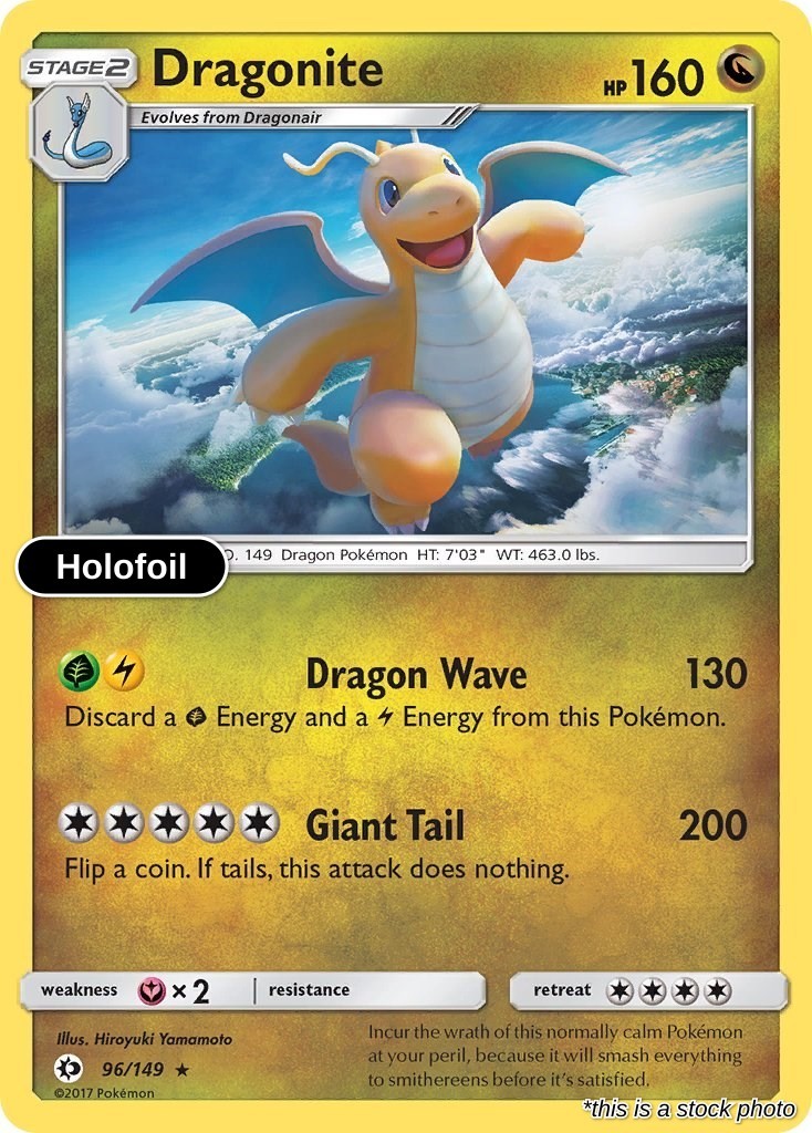Dragonite 96/149 SM Base Set NM Holofoil