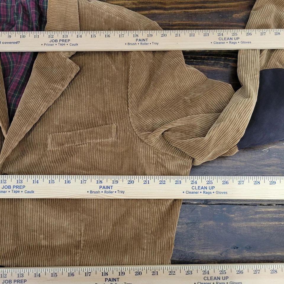 L.L Bean Men's Sport Coat Blazer Three Button Brown Corduroy Cotton Size 44 TALL - Image 3 of 4