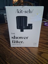 Kitsch Mass Purifying Water Shower Filter Easy-Twist Installation Black