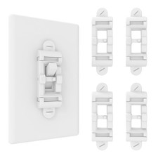 Light Switch Guard 4PK, Child Proof Toggle Cover, Keeps Lights ON/Off White 4