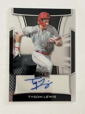 2025 Leaf Metal Lite Bright Silver Auto #BA-TL1 Tyson Lewis /49