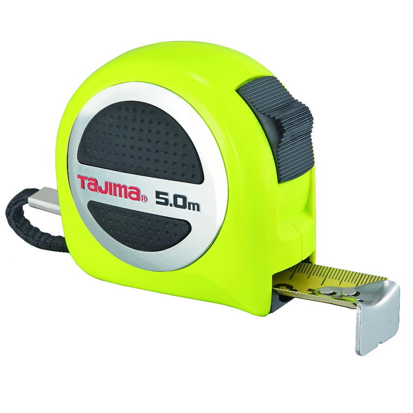 Tajima 5m W-Thick Lock Stainless Pocket Tape Measure 25mm Blade - GASP25-50E