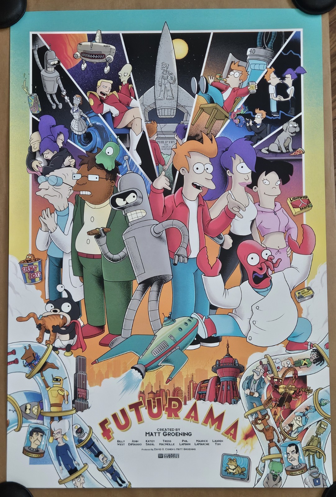 Mark Bell Futurama art print poster LE Matt Groening Mondo SDCC ACME