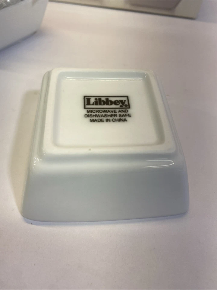 Libbey Just Juego de Degustación de 12 Cuencos Cuadrados de Cerámica 3" x 3" Caja Abierta NUEVO Foto 4 de 4