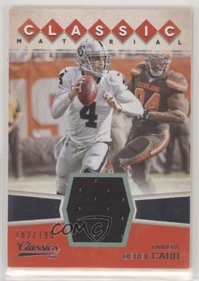 2016 Panini Classics Classic Material 182/199 Derek Carr #15 0c6