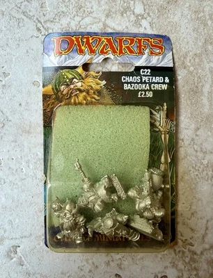 Citadel Miniatures Dwarfs C22 Chaos Petard & Bazooka Crew Métal Games Workshop - Photo 1/3