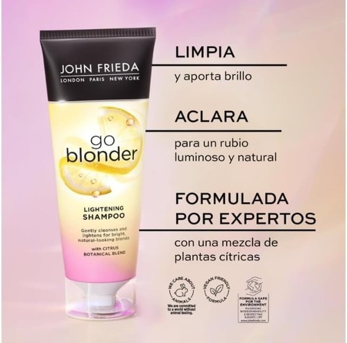 John Frieda Go Blonder Lightening Shampoo Blonde Hair 250 ml - Picture 2 of 4