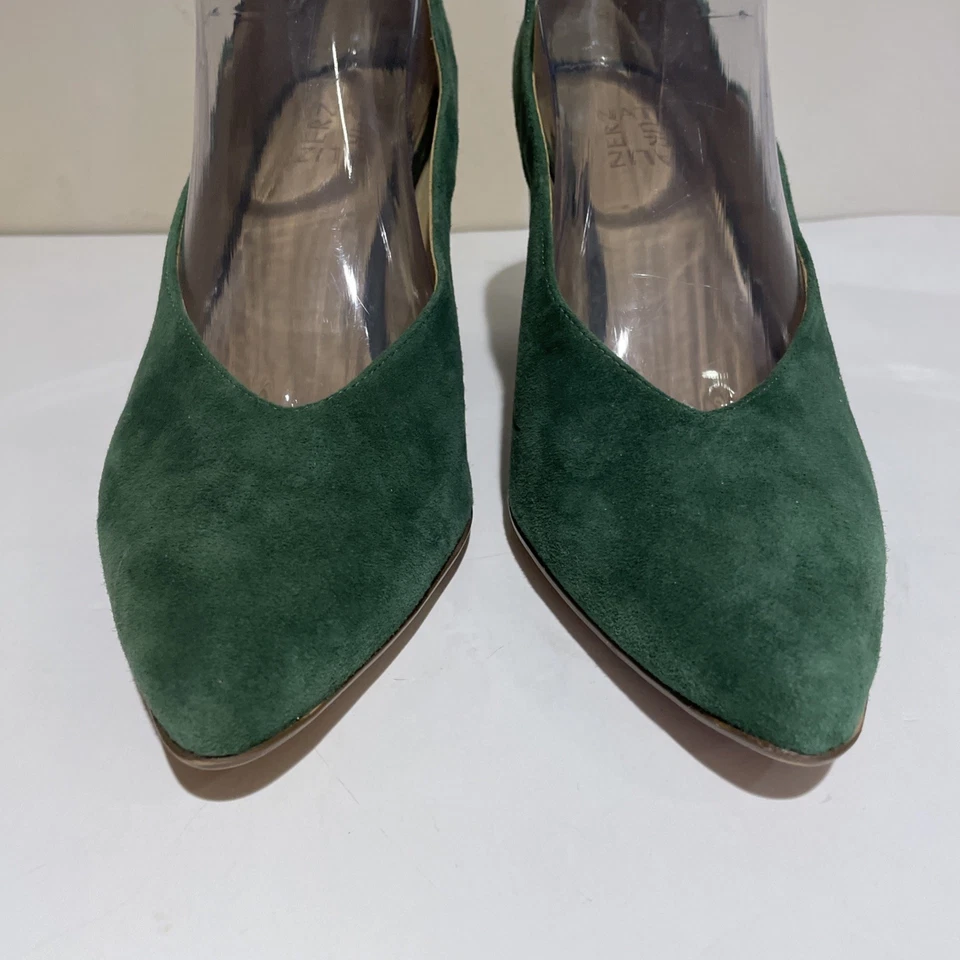 Naturalizer зеленый замшевые туфли-лодочки женщин 9 Вт блок каблуки вкратце носок классический - Изображение 3 из 4