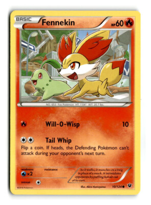 Fennekin - 10/124 - Pokemon Card - 2016 - LP | eBay