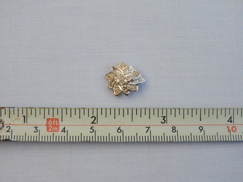 STUNNING COLOURED ROCKS GEMS TV 9CT WHITE GOLD + DIAMOND CLUSTER FLOWER PENDANT - Picture 11 of 12