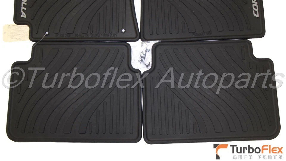 Tapete de borracha Toyota Corolla 2009-2013 preto genuíno para todas as condições climáticas de 4 - Imagem 4 de 4