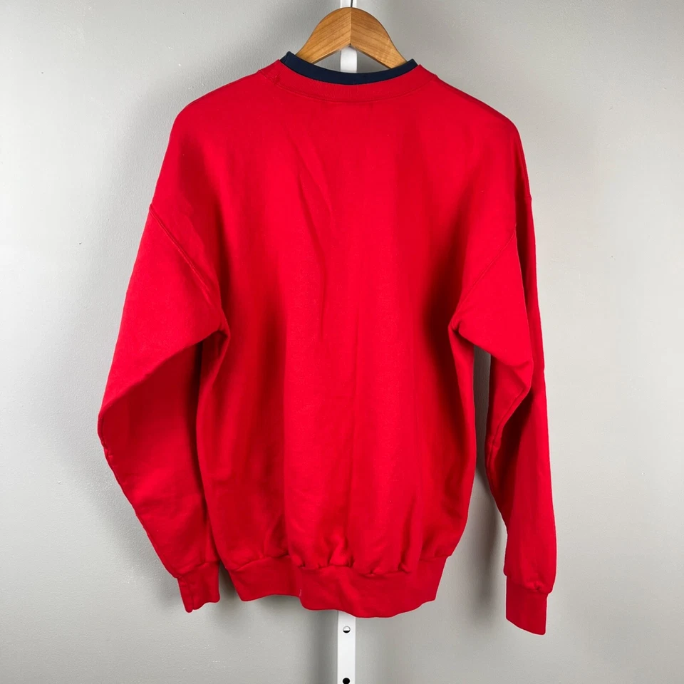 Sudadera De Colección Años 90 M&C Ropa Deportiva Cuello Redondo Mujer Grande Roja LOVE MY CAT Foto 4 de 4