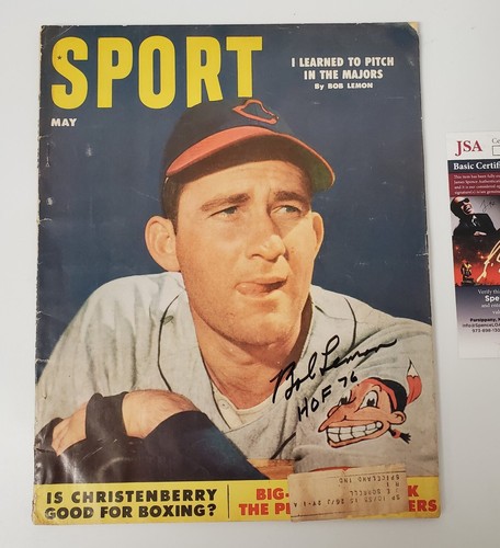 Bob Lemon Signed 1953 Sport Magazine Cleveland Indians MLB Autograph JSA Cert - Picture 2 of 10