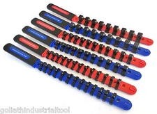 6 GOLIATH INDUSTRIAL ABS PLASTIC SOCKET RAIL RACK HOLDER ORGANIZER 1/4 3/8 1/2"