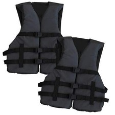 2 Pack Life jacket paddle vest; Coast Guard approved Type III PFD life vest flot