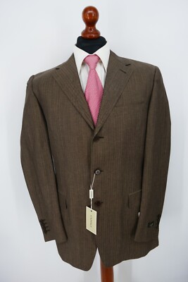 Canali Sakko Gr.98 (=Gr. 50 long) Schurwolle Leinen Baumwolle NEU mit Etikett