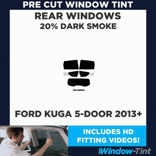 For Ford Kuga 5-door 2013+ Pre Cut Window Tint Kit 20% Dark Rear Tinting Film - Picture 2 of 10