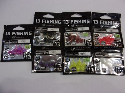 13 FISHING COCONUT CRAB soft plastic bait  choose your colors NIP