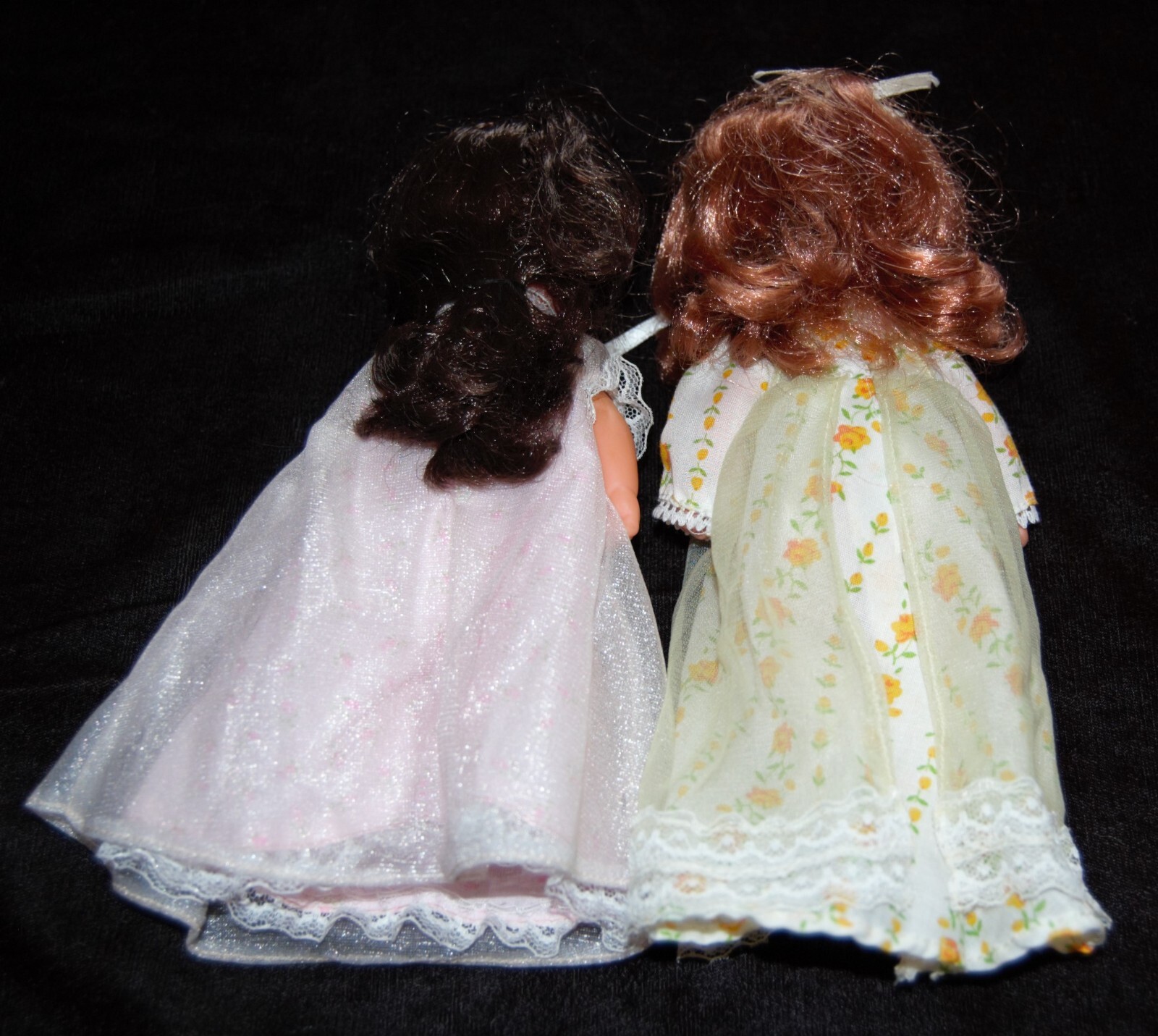 Vintage Mattel Rosebud Dolls Set of 2 Toddler 1970s 7"  #26