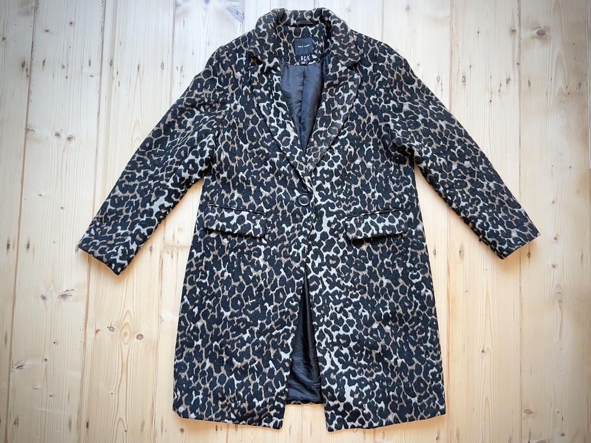 New Look Leopard Print Coat New Look Faux Leopard Print Coat 12 UK