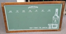 Jameson Irish Whiskey Chalkboard Sign Advertising Calendar Drink Specials BC108