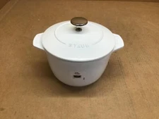 Staub Cast Iron 1.5-qt Petite French Oven - Matte White, Made in France