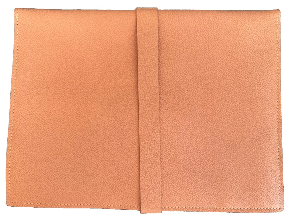 "Funda de cuero hecha a mano para tableta rosa para dispositivo o portátil de 11""" Foto 4 de 4