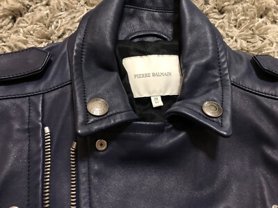 Pierre Balmain Women Moto Leather Jacket 28/42 | eBay