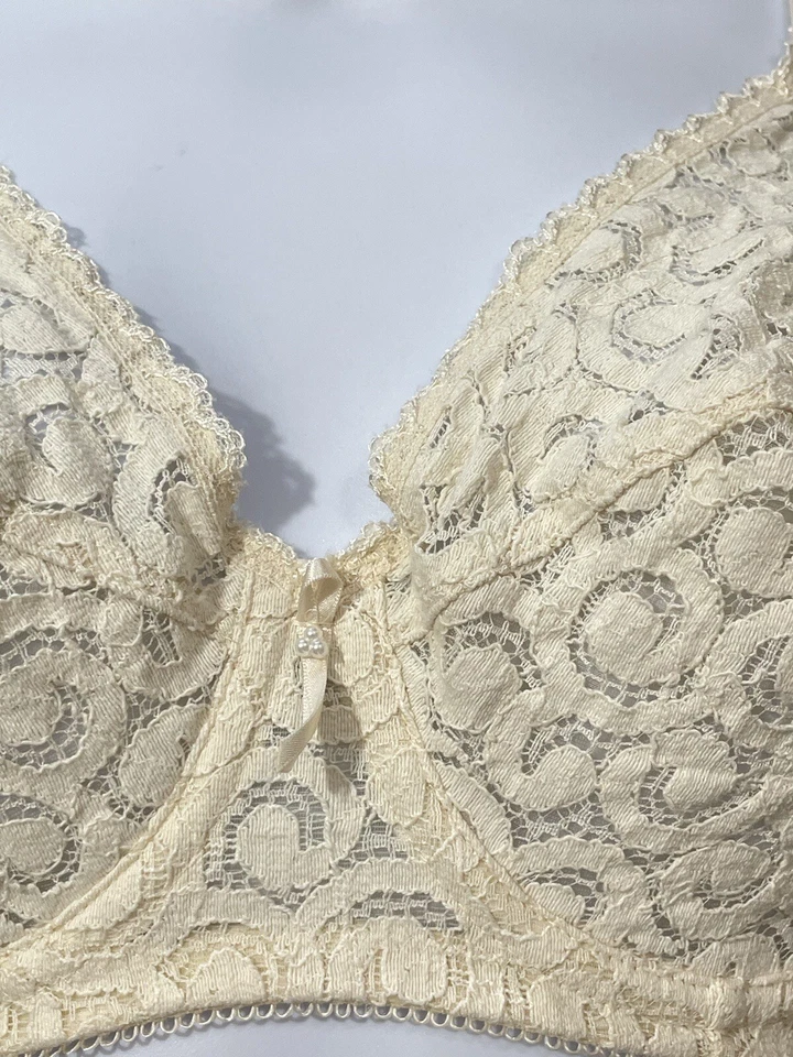 Sujetador Wacoal 85110 Beige Claro Encaje Años 80 Vintage Talla 32D Foto 3 de 4