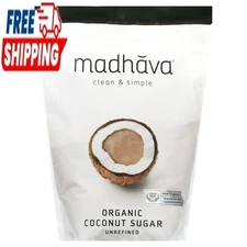 Madhava Organic Unrefined Coconut Sugar 3 Pound Bag