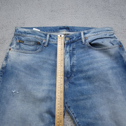 Polo Ralph Lauren Jeans Uomo 36x30 Blu Denim Sullivan Slim Anticato - Foto 7 di 19