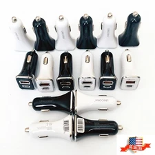 50 USB-C Car Chargers Dual Port QC 3.0 2.4A + 18W PD Wholesale Bulk Lot UNICORN