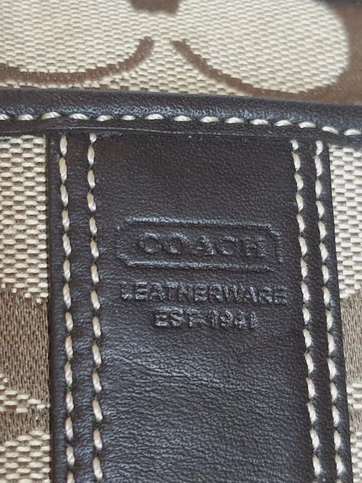 Borsa a tracolla firma coach 9"" x 7"" tasca esterna con cerniera superiore nuova!