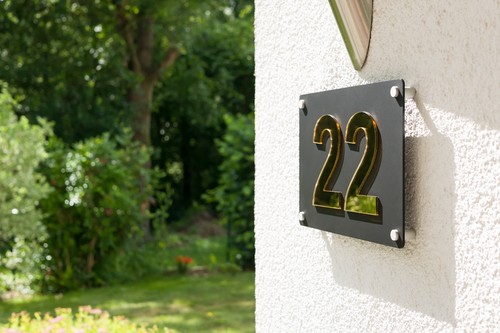 House Number Gold Acrylic / Satin Finish Black - Picture 6 of 12