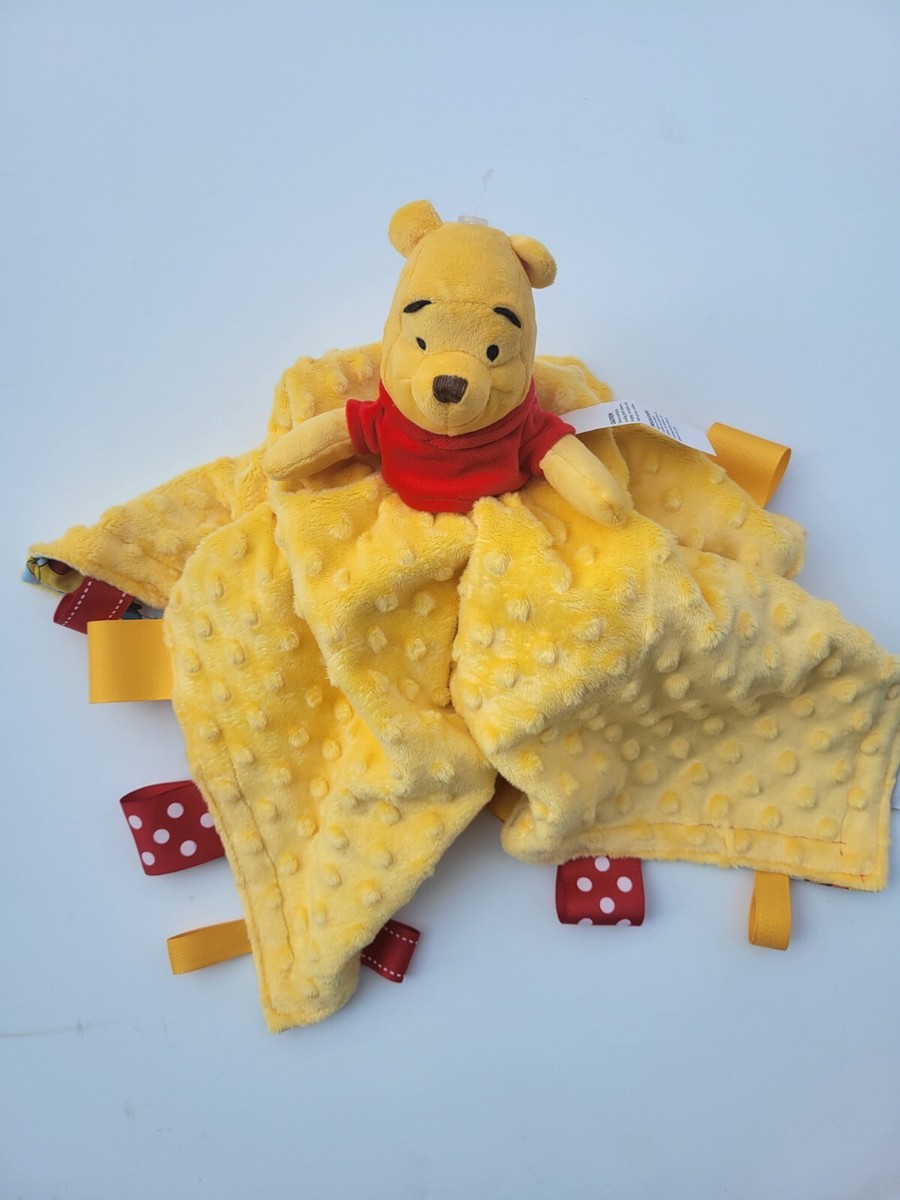 Lovey Winnie the pooh Plush Security Blanket Minky Comforter 20 x