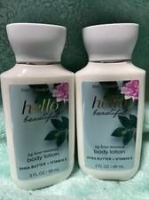 Bath Body Work Hello Beautiful Body Lotion 3 oz. / 88 ml Travel Size Lot 2